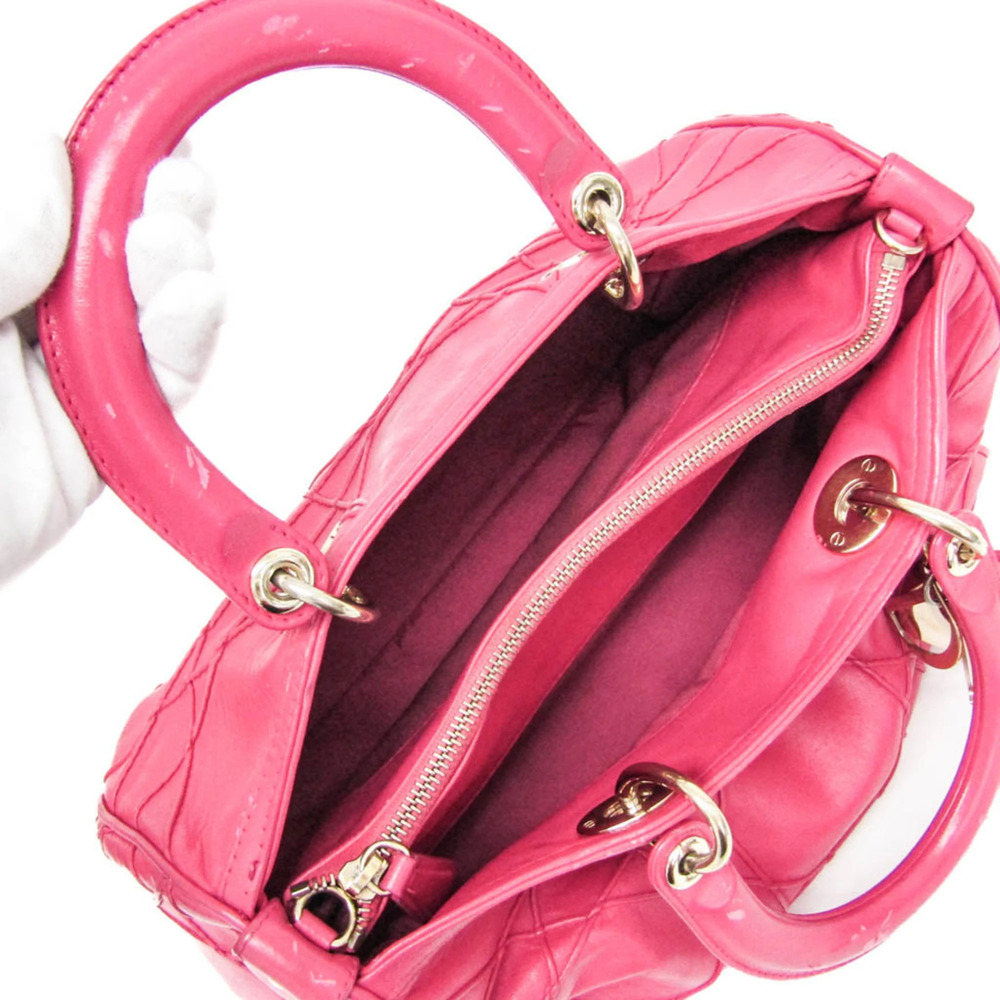 CHRISTIAN DIOR Pink Leather Shoulder Bag - Picture 4 of 16